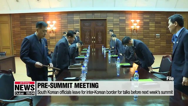 South Korean officials hold pre-summit meeting at inter-Korean border