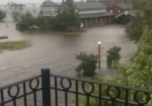 Hurricane Florence Storm Surge Triggers Flooding in New Bern, North Carolina