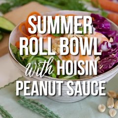 Skinnytaste Spiralized Summer Roll Bowls with Hoisin Peanut Sauce