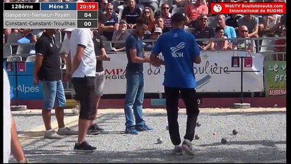 International à pétanque de Ruoms 2018 : 128ème GASPARINI vs CONSTANT