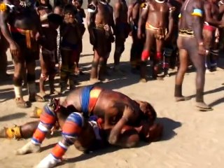 Traditional fight of the Xingu (huca-huka)