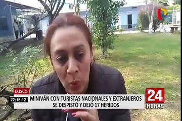 Cusco: minivan con turistas se despista y cae a abismo