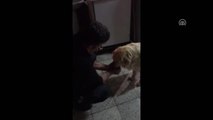 Susayan Köpeğe Polis Şefkati