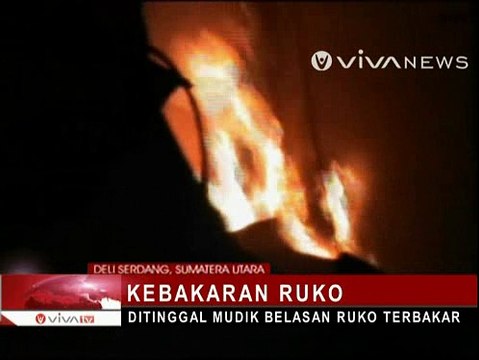 Ditinggal Mudik Lebaran, Belasan Ruko Ludes Terbakar