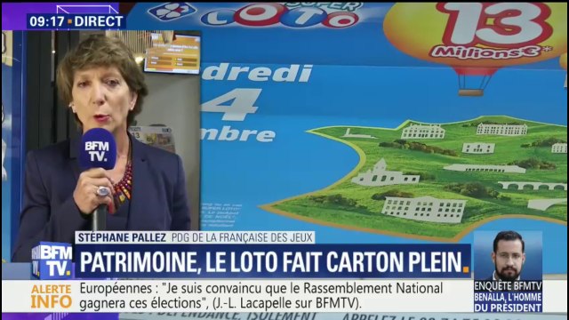 Le loto du patrimoine se compare aux meilleurs lancements historiques dans l'histoire de la Française des jeux , selon sa PDG