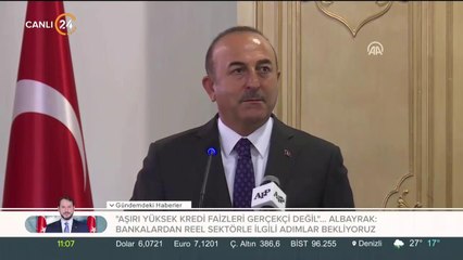 Mevlüt Çavuşoğlu konuşuyor