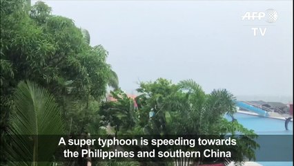 Super typhoon roars toward the Philippines