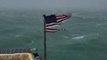 Hurricane Florence Winds Shred US Flag Atop Frying Pan Tower