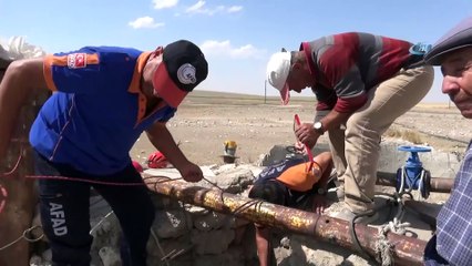 30 metrelik kuyuda mahsur kalan 78'lik dede AFAD ekiplerince kurtarıldı