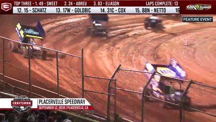 World of Outlaws Craftsman Sprint Cars Placerville  Speedway September 12, 2018 | HIGHLIGHTS