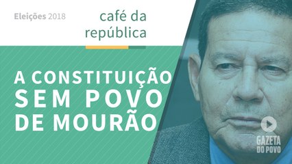 Mourão propõe Constituição feita por ‘notáveis’, sem povo. Bolsonaro, não