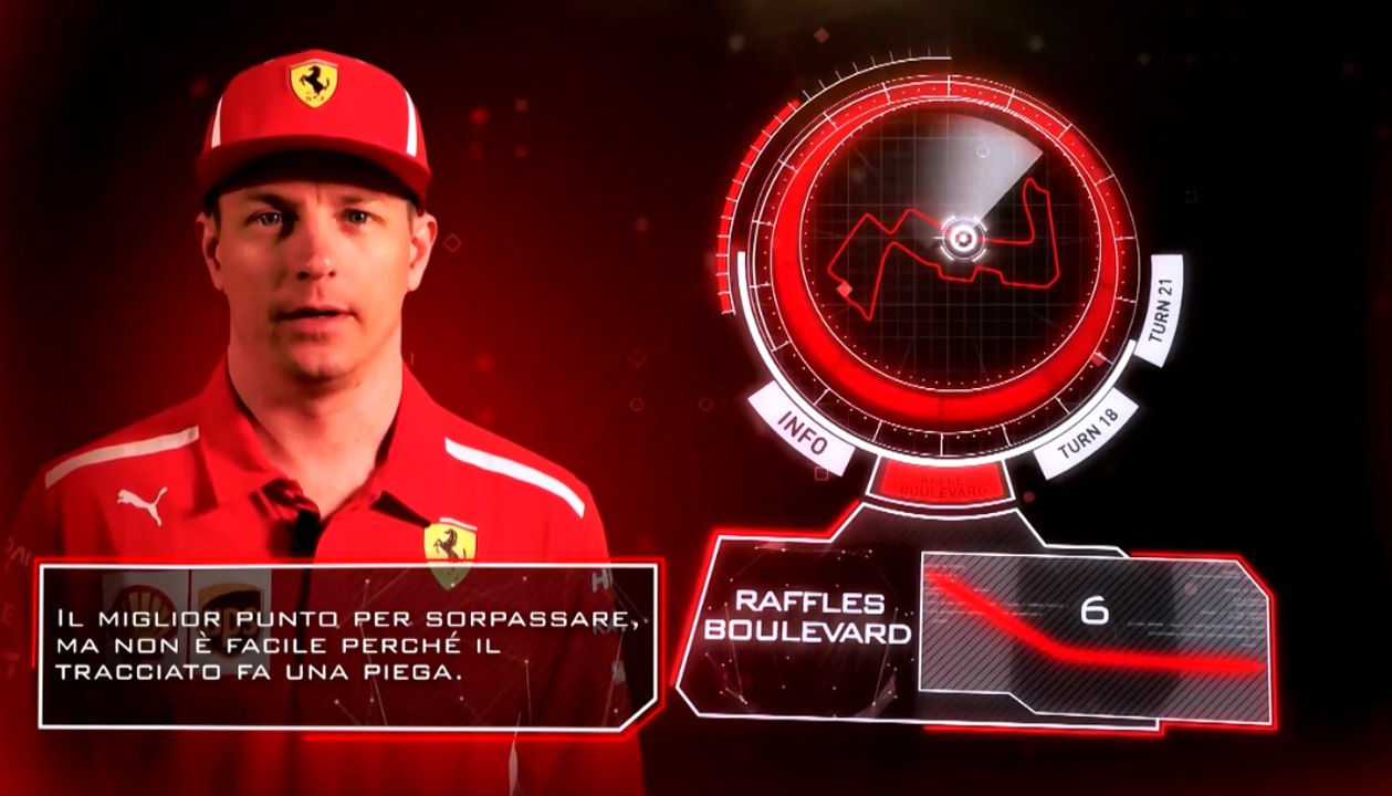 Kimi Raikkonen spiega il circuito di Marina Bay, Singapore 2018 - Video Dailymotion