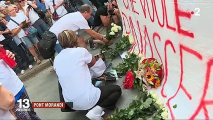 Pont Morandi (Gênes):  Suivez la minute de silence rendant hommage aux victimes un mois après la chute du pont- VIDEO