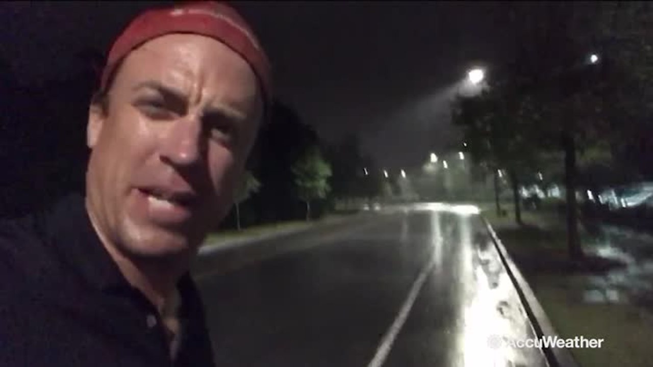 Reed Timmer battles fierce winds and torrential rain as Florence makes landfall