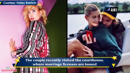 Justin Bieber and Hailey spotted at marriage license courthouse
