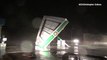 Ouragan Florence: cette station service n'a pas pu résister aux rafales de vent