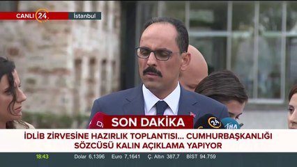 Cumhurbaşkanlığı Sözcüsü Kalın konuşuyor