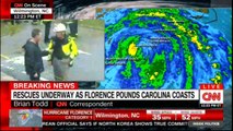 BREAKING NEWS: Hurricane Florence Hammering Carolina Coasts. #Breaking #HurricaneFlorence #News #CNN