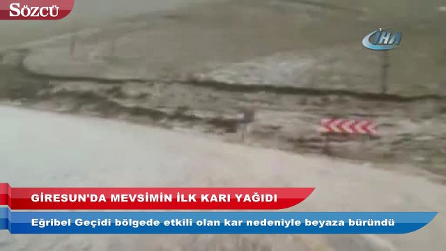 Giresun’da mevsimin ilk karı yağdı