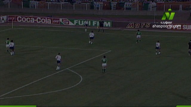 الشوط الاول مباراة انجلترا و ايرلندا 1-1 كاس العالم 1990