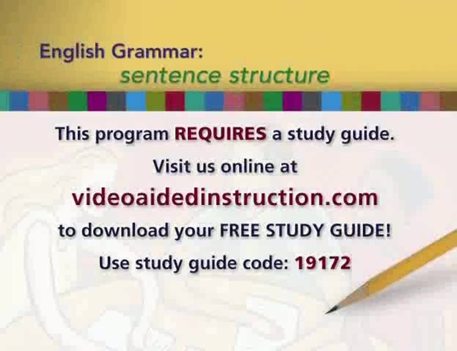 01-01 Sentence Structure DVD