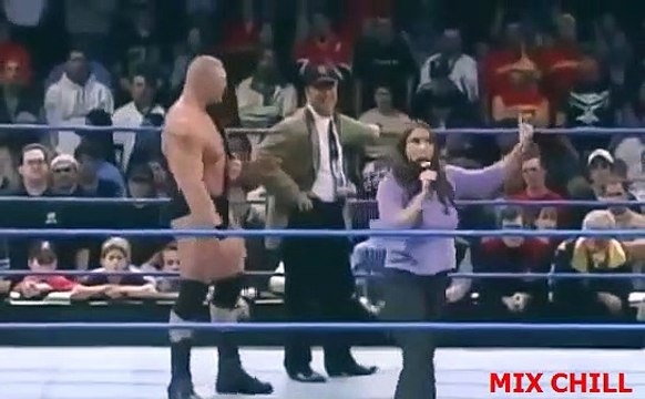 Brock Lesnar KISSES Stephanie McMahon in front Triple H eyes Look Whats happen after WWE Raw 2017