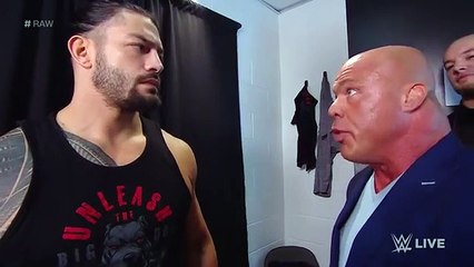 Roman Reigns leaves the building- Raw, July 30, 2018