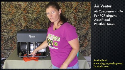 AirVenturi Personal Compressor, Airgun Angie Fills her Tank!