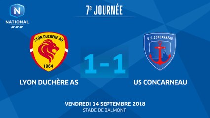 J7 : Lyon Duchère AS - US Concarneau (1-1), le résumé