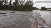 Florence's floodwaters swallows North Carolina highway