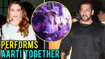 Salman Khan Performs Aarti With Girlfriend Iulia Vantur Ganesh Chaturthi 2018