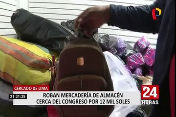 Cercado de Lima: delincuentes roban mercadería valorizada en 12 mil soles