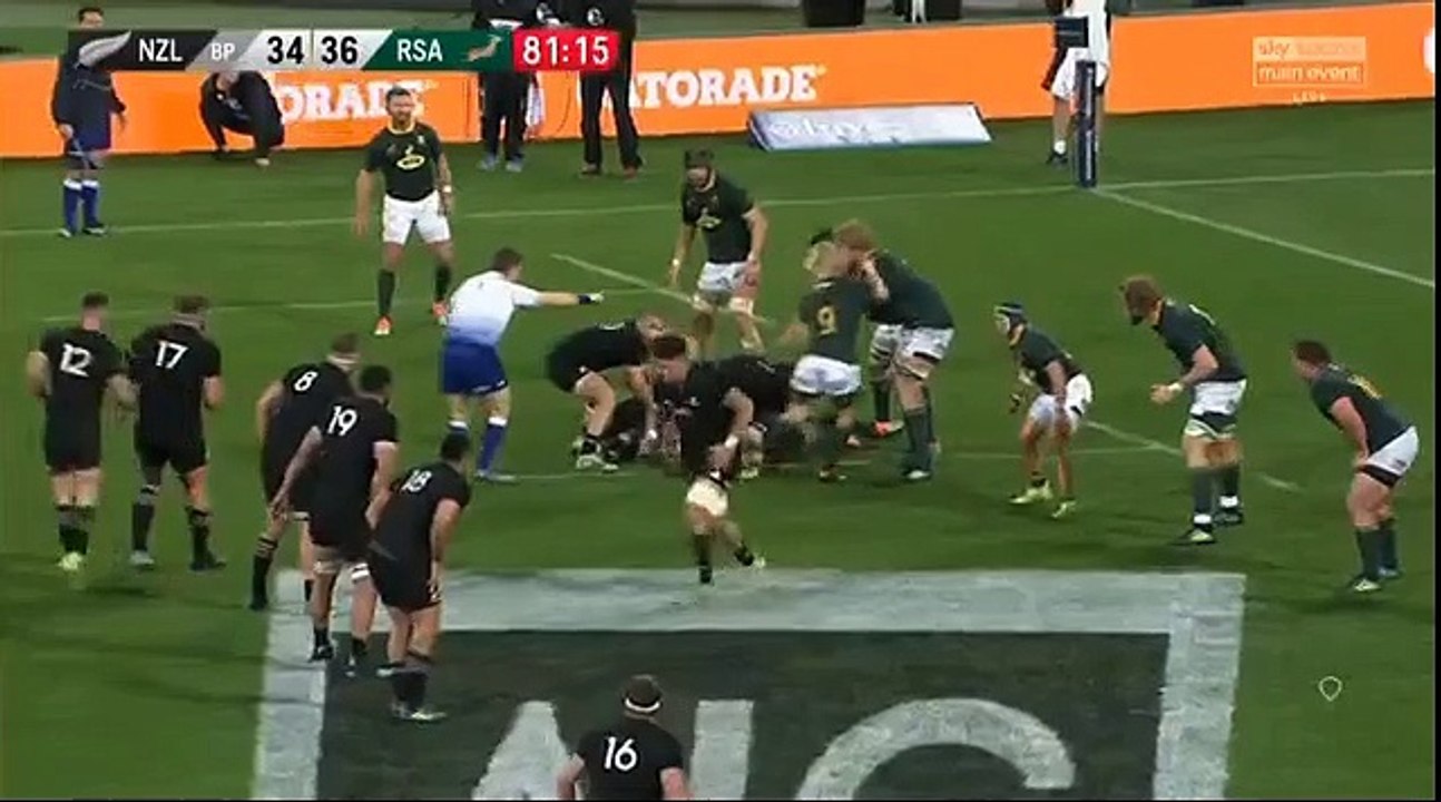 La fin de match à suspense entre les All Blacks et les Springboks