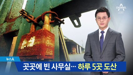 경기침체 속 곳곳에 빈 사무실…하루 5곳 줄도산