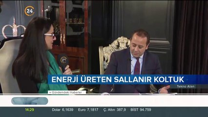 Enerji üreten sallanır koltuk
