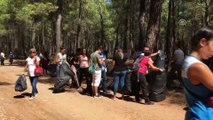 Turistler çöp topladı - ANTALYA