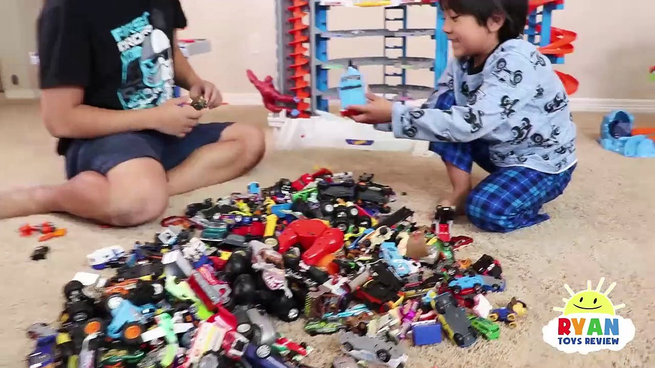 Biggest Hot Wheels Super Ultimate Garage Playset with Ryan's Toy Cars Collection