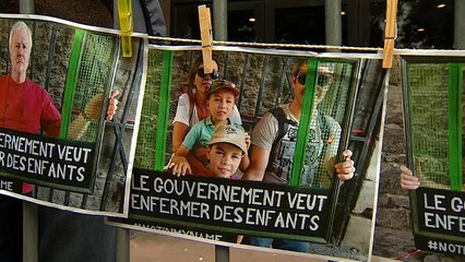 مظاهرات في بلجيكا ضد وضع مهاجرين غير شرعيين مع أطفالهم في مراكز احتجاز