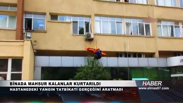 Hastanede yangın alarmı! Tatbikat gerçeği aratmadı