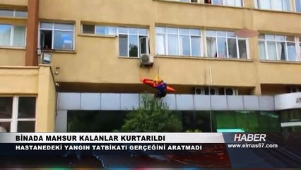 Hastanede yangın alarmı! Tatbikat gerçeği aratmadı