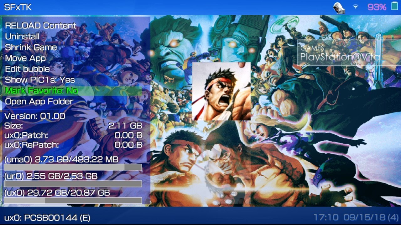 OneMenuvita Para PSVita