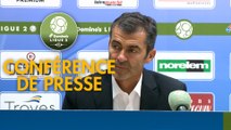 Conférence de presse ESTAC Troyes - Chamois Niortais (2-0) : Rui ALMEIDA (ESTAC) - Patrice LAIR (CNFC) - 2018/2019
