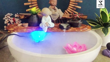 Thác nước phong thủy Tiểu Sư tọa thiền PTI61