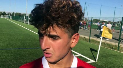 R1 U15 – Mohamed EL AROUCH réagit après la victoire de l’OL contre le FBBP01