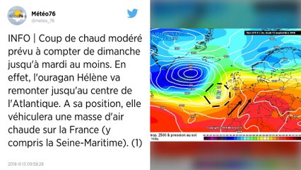 La météo de dimanche : du soleil et de fortes températures.