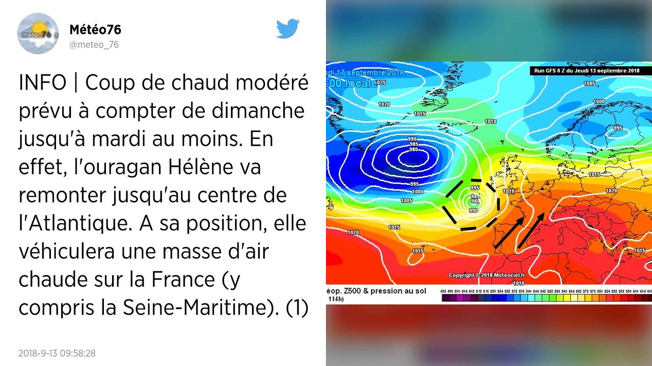 La météo de dimanche : du soleil et de fortes températures.