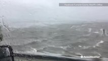 Powerful waves churning along North Carolina's Coast