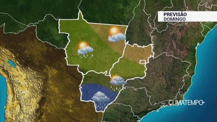 Previsão Centro-Oeste – Alerta de chuva forte em MS