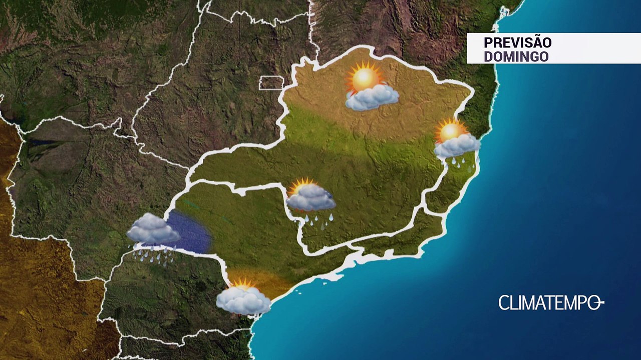 Previsão Sudeste – Chuva forte em MG e ES