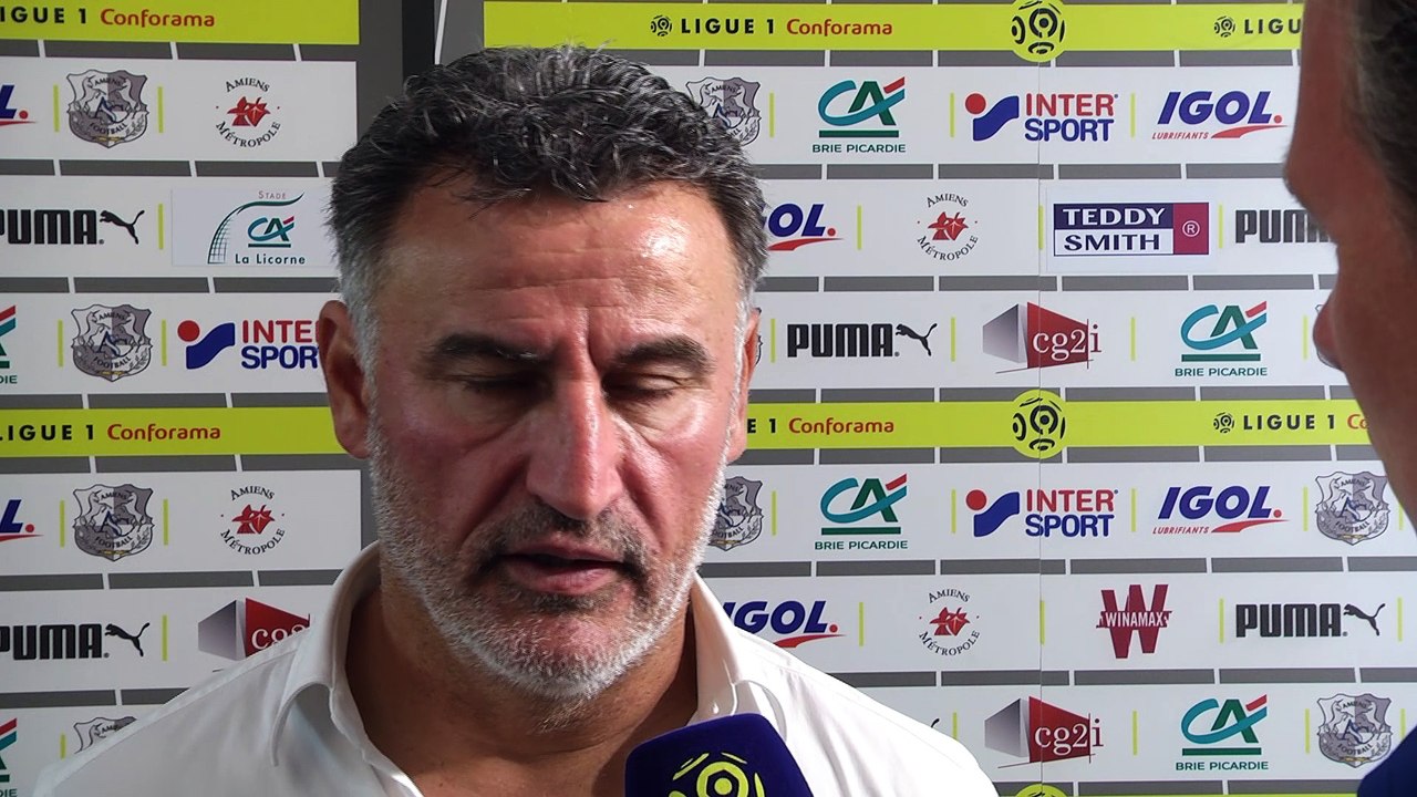 Après le match, Amiens SC - Lille OSC,  Christophe Galtier